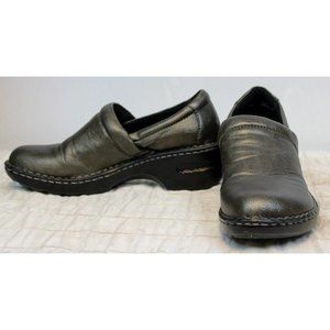 BOC Born Clogs Work Nurse Bronze Brown Pebbled Leather Women sz 10 M Slip On